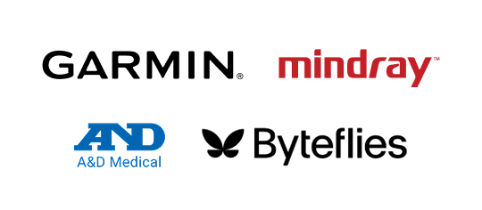 Garmin, Mindray, A&D and Byteflies